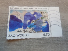 Oeuvre De Zao Wou-ki (1920-2013) - 6f.70 - Yt 2928 - Bleu Foncé, Bleu Clair, Vert Et Brun - Oblitéré - Année 1995 - - Usados