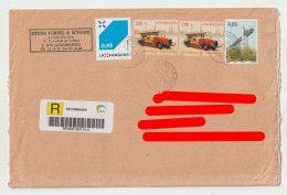 7732 Lettre Cover LUXEMBOURG Recommandé Registered 2018 Belair Camion Pompier Fireman - Storia Postale