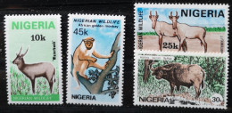 Nigeria 1984 Wildlebende Säugetiere Mi 431/34** - Nigeria (1961-...)