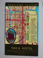 Kov 560-4 - CHICAGO, ILLINOIS, YMCA HOTEL, PLANE, MAP - Chicago