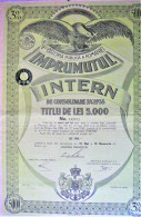 Datoria Publica .Romanei - Imprumutul Intern De Consolidare  3% Din. 1935/5000lei - Otros & Sin Clasificación