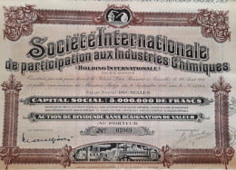 Société Internationale De Participation Aux Industries Chimiques (1931) - Action De Dividende - Otros & Sin Clasificación