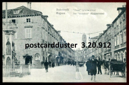 CROATIA Dubrovnik Ragusa Postcard 1910s Town Square (h5021) - Croatia