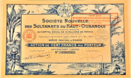 S.A. Société Nouvelle Des Sultanats  Du Haut-Oubangui (1927) - DECO - Africa