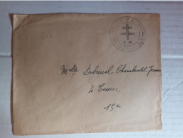 CACHET MILITAIRE SUR ENVELOPPE F.F.I. CORPS LORRAINE-GALBY E.M. LE COMMANDANT - Documents