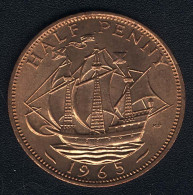 Großbritannien, 1/2 Penny 1965, UNC - C. 1/2 Penny