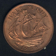 Großbritannien, 1/2 Penny 1958, UNC - C. 1/2 Penny