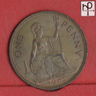 GREAT BRITAIN 1 PENNY 1962 -    KM# 897 - (Nº58944) - D. 1 Penny