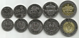 Uzbekistan  2018/2022. Set Coins : 50,100,200,500 And 1000 Som UNC - Ouzbékistan