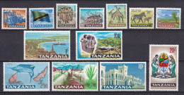 265 TANZANIE 1965 - Y&T 1/14 - Serie Definitive - Neuf ** (MNH) Sans Charniere - Tanzania (1964-...)