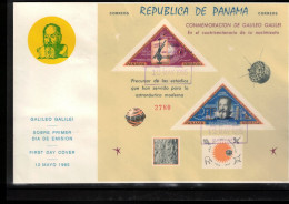 Panama 1965 Astronomy - Galileo Galilei Imperforated Block FDC - Astronomy