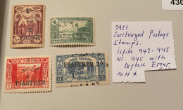 1921 Surcharged Postage Stamps MH Isfila 942/945 - Ongebruikt