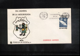 Mexico 1967 World Meteorological Day - Satellites FDC - Klima & Meteorologie