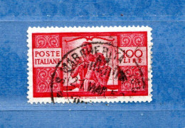 ITALIA - 1945/48 ° - DEMOCRATICA. Lire 100. Unif. 565A.  D. 14 X 13-1/4 - 1946-60: Oblitérés