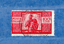 ITALIA - 1945/48 ° - DEMOCRATICA. Lire 100. Unif. 565A.  D. 14 X 13-1/4 - 1946-60: Oblitérés