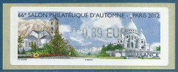 LISA 2 (ATM) IP ***0,89 EUR LETTRE PRIORITAIRE INTERNATIONALE - Papier Salon D'automne Paris 2012 - 2010-... Geïllustreerde Frankeervignetten