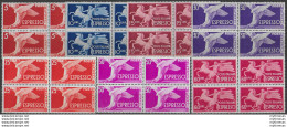 1945-52 Italia Espressi Quartina MNH Sass N. E 25/31 - Andere & Zonder Classificatie