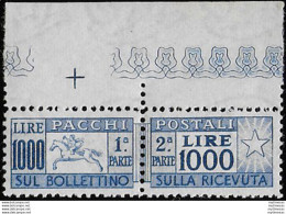 1954 Italia Pacchi Postali Lire 1.000 Cavallino Bac MNH Sassone N. 81/I - 1946-60: Neufs