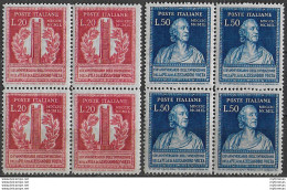 1949 Italia Volta Quartina MNH Sass N. 611/12 - 1946-60: Neufs