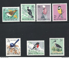 1963-65 AUSTRALIA - Ordinaria Elisabetta, Uccelli, Yv. 291/298 7 Valori MNH/** - Other & Unclassified