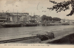 80 , Cpa  SAINT VALERY Sur SOMME , 114 , Le Port Et  Quai Perrée   (2914) - Saint Valery Sur Somme