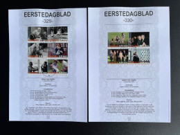 NETHERLANDS 2003 FIRST DAY CARDS ROYAL FAMILIY NEDERLAND EDB IMPORTA 329/330 EERSTEDAGBLAD - Cartas & Documentos