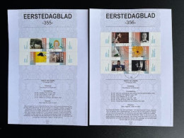 NETHERLANDS 2005 FIRST DAY CARDS ART NEDERLAND EDB IMPORTA 355/356 EERSTEDAGBLAD - Cartas & Documentos