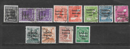 Germany Soviet Occupation SBZ 11 Different Stamps Ovpr 1948 Used - Usati