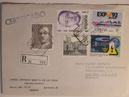 CARTA CERTIFICADA BARCELONA - Storia Postale