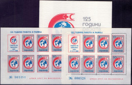 JUGOSLAVIA - RED CROSS 125 Year - PERF + IMPERF  BOOKLET - 1988 - Croce Rossa