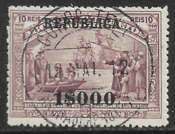 Azores – 1911 Vasco Da Gama Overprinted 1$000 Over 10 Réis Used Stamp - Azores