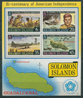 Salomoninseln 1976 200 Jahre Unabhähngigkeit Der USA Block 5 Postfrisch (C21722) - Solomon Islands (1978-...)