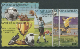 Antigua & Barbuda 1986 Fußball-Weltmeisterschaft Mexiko 925/28 Postfrisch - Antigua Et Barbuda (1981-...)