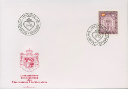 Liechtenstein Dienstmarken 1989 Ersttagsbrief D 69 FDC (X16595) - FDC