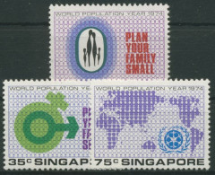 Singapur 1974 Weltbevölkerungsjahr 218/20 Postfrisch - Singapore (1959-...)