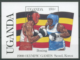 Uganda 1987 Olymp. Sommerspiele Seoul Boxen Block 70 Postfrisch (C27487) - Oeganda (1962-...)