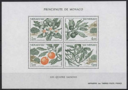Monaco 1991 Vier Jahreszeiten Orangenbaum Block 52 Postfrisch (C91332) - Blocs