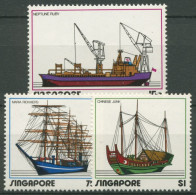 Singapur 1972 Schiffe Segelschiffe Frachter 167/69 Postfrisch - Singapore (1959-...)