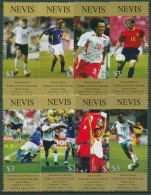 Nevis 2002 Fußball-WM Japan Südkorea Viertelfinal-Blockmarken 1839/46 Postfrisch - St.Kitts En Nevis ( 1983-...)