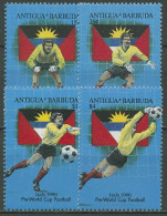 Antigua & Barbuda 1990 Fußballweltmeister 1990 Deutschland 1418/21 Postfrisch - Antigua Und Barbuda (1981-...)