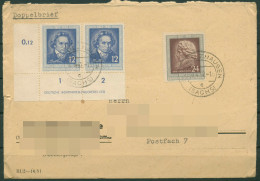 DDR 1952 Ludwig Van Beethoven Druckerzeichen 300 DZ Auf Brief (X18263) - Autres & Non Classés