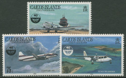 Turks- Und Caicos-Inseln/Caicos-Inseln 1985 Luftfahrt 72/74 Postfrisch - Turcas Y Caicos