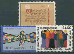 UNO New York 1978 Freimarken Frieden Menschen 315/17 Postfrisch - Nuovi