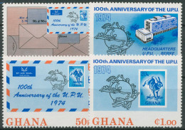 Ghana 1974 Jahre Weltpostverein UPU 548/51 A Postfrisch - Ghana (1957-...)