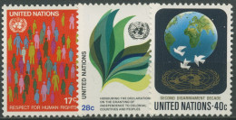 UNO New York 1982 Menschenrechte Abrüstung 391/92 Postfrisch - Nuevos