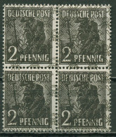 Bizone 1948 Netzaufdruck 36 II A 4er-Block Postfrisch - Nuevos
