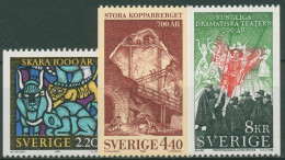 Schweden 1988 Dom Skara Glasfenster, Bergwerk Falun 1492/94 Postfrisch - Ongebruikt