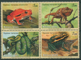 UNO Genf 2006 Gefährdete Tiere Frosch Chamäleon Boa 537/40 ZD Postfrisch - Unused Stamps