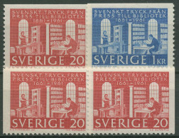 Schweden 1961 Nationalbibliothek Drucker 476/77 Postfrisch - Neufs