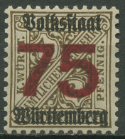 Württemberg Dienstmarken 1919 Mit Aufdruck, Mit WZ, 271 X Postfrisch - Ungebraucht